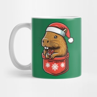 Cute Capybaras Christmas Holiday Mug